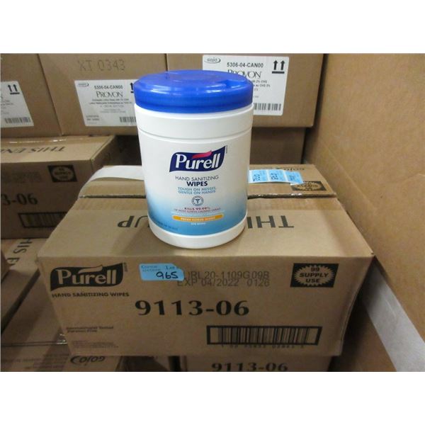 Case of 6 Tubs of Purell Hand Sanitizing Wipes