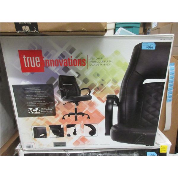 True Innovations Black Task Chair - Open box