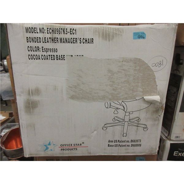 Office Star Espresso Bonded Leather Office Chair