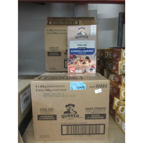 3 Cases of Quakers Steel Cut 3 Minute Oatmeal