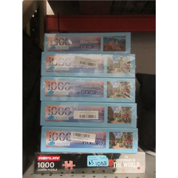 Five 1000 Piece Jig Saw Puzzles