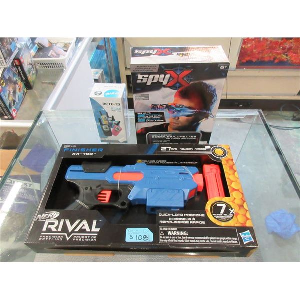 New Nerf Gun, SpyX Goggles & Walkie Talkie