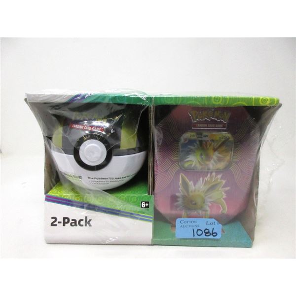 Pokemon 2-Pack Trading Cards & Poke Ball