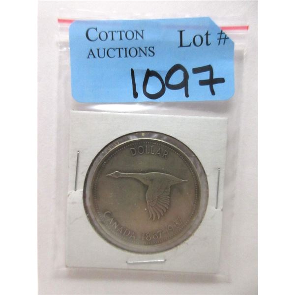 1967 Canadian 80% Silver Dollar Coin