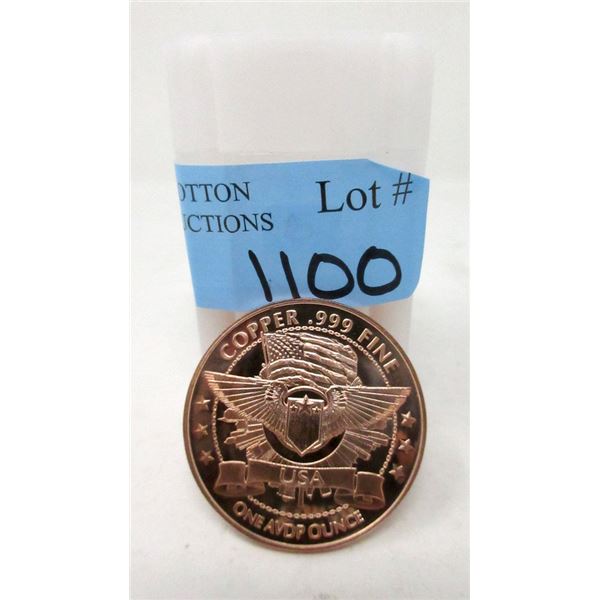 12 x 1 Oz. .999 Copper Commemorative Rounds