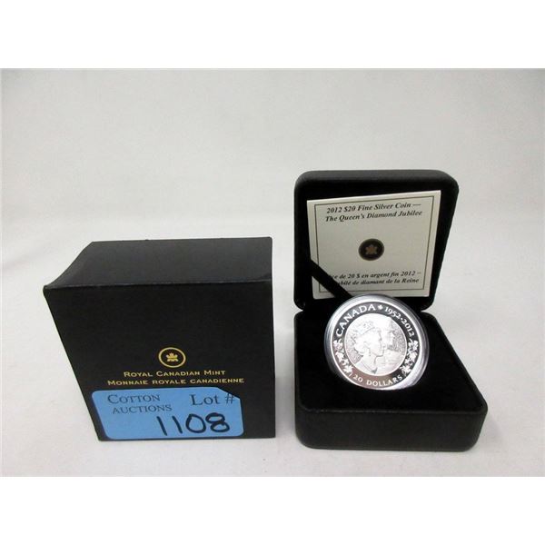 2012 Canadian .9999 Fine Silver $20 Coin