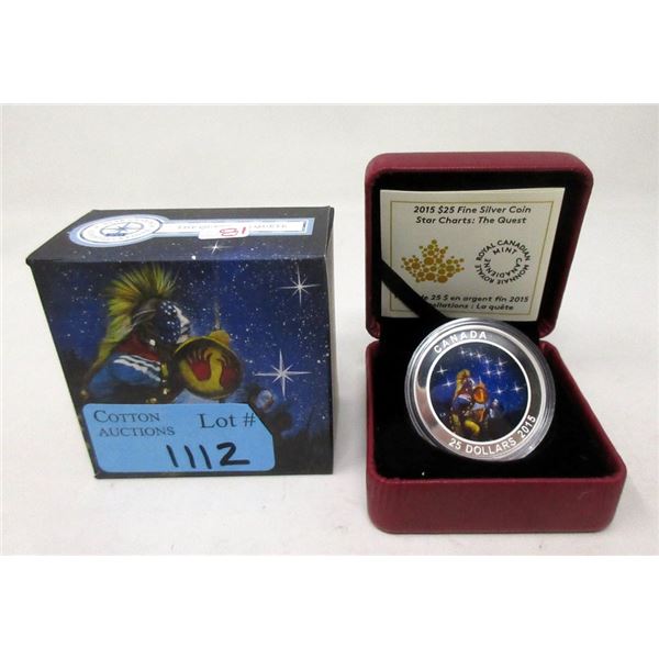 2015 Canada Fine Silver $25 Star Charts Coin