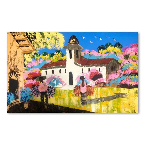 Paul Blaine Henrie (1932-1999), "Memories of Mexico" Hand Signed Original Painting on Canvas (40"x60