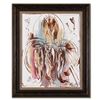 Image 1 : Marta Wiley, Framed Original Mixed Media Painting on Canvas, Hand Signed and Thumb Printed with Lett