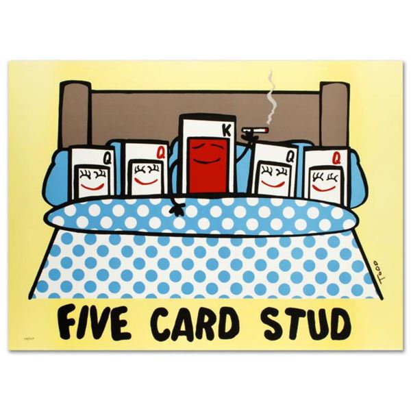 "Five Card Stud" Limited Edition Lithograph by Todd Goldman, Numbered and Hand Signed with Certifica