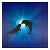 Image 1 : Wyland, "Shinning Seas" Hand Signed Original Painting on Board with Letter of Authenticity.