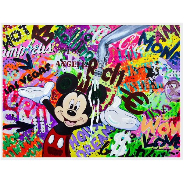 Nastya Rovenskaya- Mixed Media "Party with Mikcey"