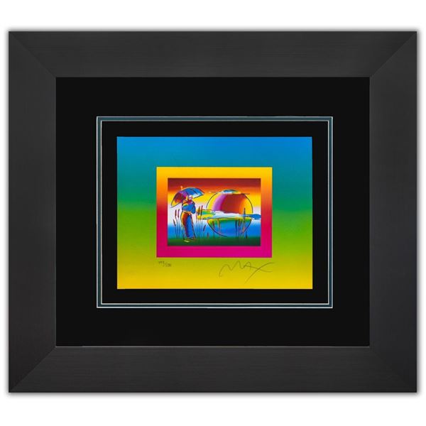 Peter Max- Original Lithograph "Rain Umbrella Man on Blends"
