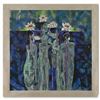 Image 1 : Lu Hong, "Lotus" Limited Edition Serigraph on Rice Paper, Numbered and Hand Signed with Letter of Au