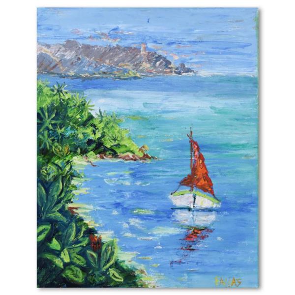 Elliot Fallas, "Hideaway Cove" Original Oil Painting on Canvas, Hand Signed with Letter of Authentic