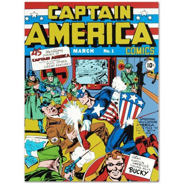 Marvel Comics  Captain America Comics #1  Numbered Limited Edition Giclee on Canvas by Jack Kirby (1