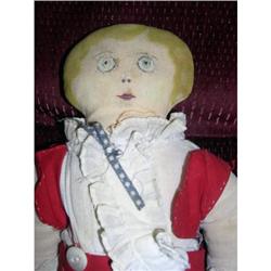 12" Early Cloth Doll Painted Features #2208737