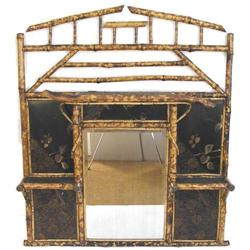Antique Asian Japanese Bamboo Mirror #2208746