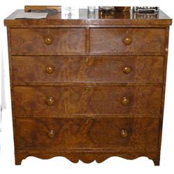 Antique Figured Walnut Chest of Drawers #2208749