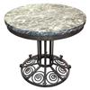 Image 1 : French Art Deco Marble Wrought Iron Table #2208768