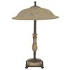 Image 1 : Vintage Marble & Frosted Glass Table Lamp #2208771