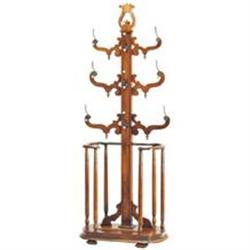 Antique Anglo-Indian Teak Hall Tree #2208787