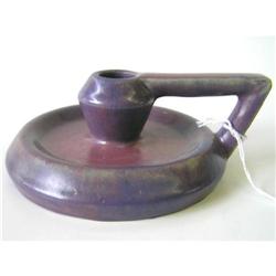 Fulper Violet Ceramic Handled Candlestick #2208806