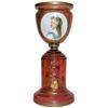 Image 1 : Venetian Red Glass Goblet with Portrait #2209097