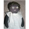 Image 1 : 8" Black Cloth Doll with Button Eyes #2221941