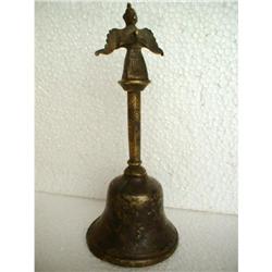 ANTIQUE BRASS BELL WITH  GARUDA ON TOP. #2222318