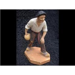 French Terracotta Working Man Signed P. Dunand #2222319