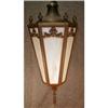 Image 1 : SLAG Glass LAMP Lantern ANTIQUE Ceiling FIXTURE#2222417