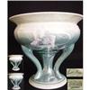 Image 1 : Shelley Art Deco Teal Lustre Footed Bowl #2235610