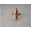 Image 1 : Estate 14K Pink Rose Gold Marquise Ruby Ring #2178400