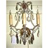 Image 1 : Pair of Beaded and Smoked Crystal Sconces #2178535
