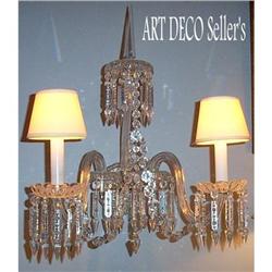 Pair of two light crystal Bohemia sconces #2190896