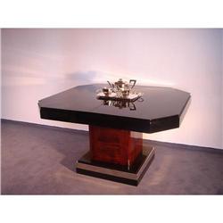 Table  Black  Laquered  French  Art-deco #2190910