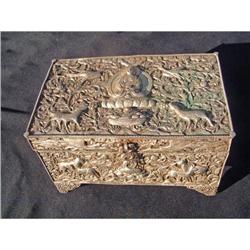 Superlative large Tibetan silver box with #2191569