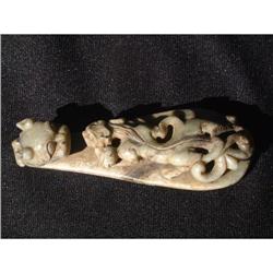 Large green jade belt fastener decorated with #2191576