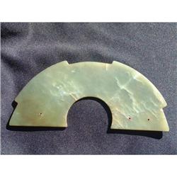 Neolithic jade gorget in shape of half disk #2191579