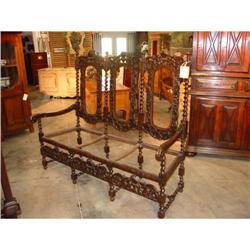 French Louis XIII Style Chestnut 3 Seat Settee #2191834