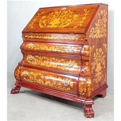 DUTCH BOMBE DROP-FRONT BUREAU DESK #2207628