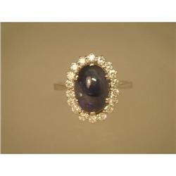 Ring  14ct w.g  Saphire  Cabochon  and  #2207652
