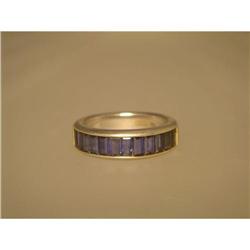 Ring  18 ct. w.g. 12  Baquette Saphires signed #2207653