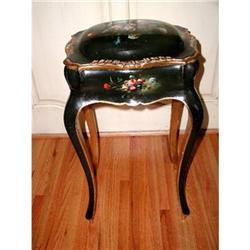 Italian Sewing Cabinet Chest Hand Painted Tole #2207704