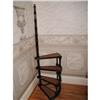 Image 1 : Library Step Ladder France Mahogany Leather #2207717
