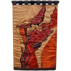 WINGS OF LOVE * CSATA ART LEATHER SILK TAPESTRY#2207722
