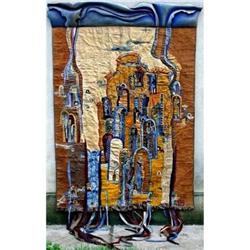 DREAM  BABYLON *CSATA ART LEATHER SILK TAPESTRY#2207723