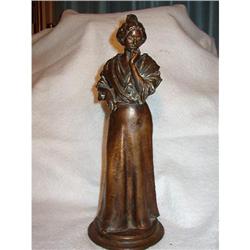 THEODORE RIVIERE BRONZE SCULPTURE "LA PENSEUSE"#2207725