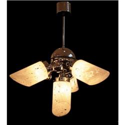 Italian Chrome and Glass Chandelier #2207736